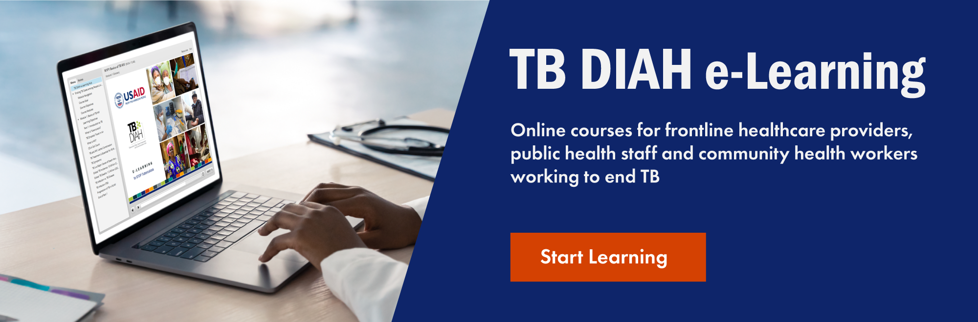 TB DIAH e-Learning Online courses for frontline healthcare providers, public health staff and community health workers worki